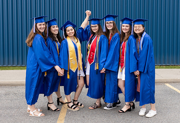 elsa's friends cap and gown