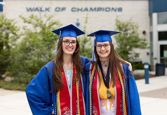 elsa's friends cap and gown